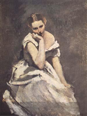 Jean Baptiste Camille  Corot La melancolie (mk11) Sweden oil painting art